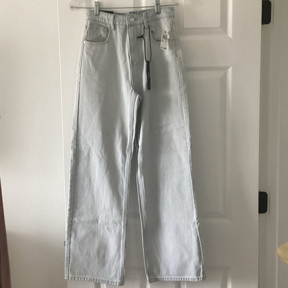 Elegant blue wash Women's Wide-Leg Jeans